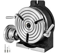 VEVOR 200mm Tavola Rotante HV8 Tavola Rotante Orizzontale-Verticale con Piastra Divisoria 8pollici 3-Slot per Fresatrice per Foratura Fresatura con Chiavi e Viti