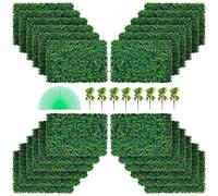 VEVOR 24 Pezzi Artificiale Pannello da Siepe di Bosso 61x40,6 cm, Siepi Artificiali, Recinzione Artificiale Bosso, Edera Finta Effetto Realistico Decorazione Plastica Colore Verde, Spessore da 4 cm