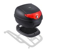 VEVOR Bauletto per Moto, Bauletto Universale per Moto in Materiale PP Resistente con Pannello Riflettente, Bauletto Staccabile Impermeabile 24 L con Base Multiforo, Bauletto per Telai per Moto