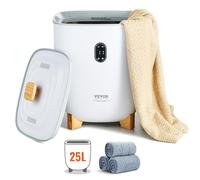 VEVOR 25 L Grande Scaldasalviette Secchio con Schermo LED, Colonne di Riscaldamento, Timer Regolabile, Accappatoio, Coperta Pigiama, Spegnimento Automatico, Scaldasalviette Intelligenti Bianco