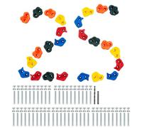VEVOR 25 Prese per Arrampicata su Roccia di Diverse Dimensioni, Rocce da Arrampicata di Multicolori per Bambini Adulti, Hardware di Montaggio, per Set da Gioco per Parchi Giochi al Chiuso e all'Aperto