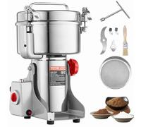 VEVOR 2500g Mulino Elettrico per Cereali, Macina Spezie Commerciale 3400 W, Macchina per Polverizzazione in Acciaio Inossidabile, per Cereali Secchi, Spezie, Caffè, Mais, Pepe, Tipo Oscillante