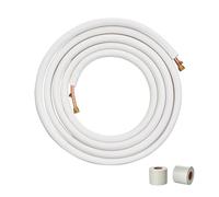 VEVOR 25FT Mini Split Line Set, tubi in rame con diametro esterno da 1/4" e 1/2" e isolamento a triplo strato per aria condizionata pompe di riscaldamento e HVAC