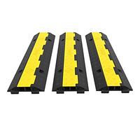 Happybuy 3 Pezzi Per 1000x250x45mm Passacavo A Pavimento In Gomma 2 Slot