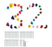VEVOR 32 Prese per Arrampicata su Roccia di Diverse Dimensioni, Rocce da Arrampicata di Multicolori per Bambini Adulti, Hardware di Montaggio, per Set da Gioco per Parchi Giochi al Chiuso e all'Aperto