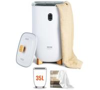 VEVOR 35 L Grande Scaldasalviette Secchio con Schermo LED, Funzione di Asciugatura, Timer Regolabile, Accappatoio, Coperta Pigiama, Spegnimento Automatico, Scaldasalviette Intelligente Bianco