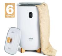 VEVOR 35 L Grande Scaldasalviette Secchio con Schermo LED, Funzione di Asciugatura, Timer Regolabile, Accappatoio, Coperta Pigiama, Spegnimento Automatico, Scaldasalviette Intelligente Bianco