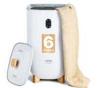 VEVOR 35 L Grande Scaldasalviette Secchio con Schermo LED, Funzione di Asciugatura, Timer Regolabile, Accappatoio, Coperta Pigiama, Spegnimento Automatico, Scaldasalviette Intelligente Bianco