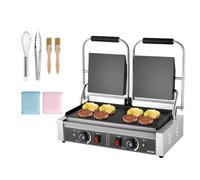 VEVOR Grill elettrico per panini 3600W – doppia piastra smaltata 48,5x23 cm, controllo temperatura