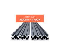 VEVOR 4 Pezzi 2040 Guida Lineare con Scanalatura a T, Realizzate in Lega di Alluminio, Guida Lineare Anodizzata Estruso ad Alta Resistenza per Stampante, Incisione Laser, Nero 1000 mm