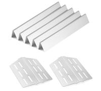 VEVOR 5 Barre Aromatizzanti + 2 Piastre Riscaldanti, Pannello Diffusore di Fiamma per Griglie (Weber Genesis Serie 300), Inclusi E310 E320 E330 S310 S320 S330, Barre Flavorizer in Acciaio Inox