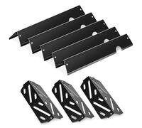 VEVOR 5 Barre Aromatizzanti + 3 Piastre Riscaldanti, Pannello Diffusore di Fiamma per Griglie Weber Genesis ll 310 315 335 340, E/S 325s, ES/SX 325s, E/S 335, EX/SX/EPX-335, Barre Flavorizer BBQ