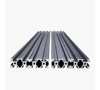 VEVOR 5 Pezzi 2040 Guida Lineare con Scanalatura a T, Realizzate in Lega di Alluminio, Guida Lineare Anodizzata Estruso ad Alta Resistenza per Stampante, Incisione Laser, Nero 2000 mm