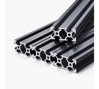 VEVOR 5 Pezzi 2040 Guida Lineare con Scanalatura a T, Realizzate in Lega di Alluminio, Guida Lineare Anodizzata Estruso ad Alta Resistenza per Stampante, Incisione Laser, Nero 1200 mm
