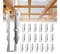 VEVOR 50 Pezzi di Ganci per Travi, Dimensioni Interne 40 x 38 x 199 mm, Gancio Soffitto Antiuragano con Rivestimento Antiruggine, Staffe di Fissaggio per Travi del Pavimento e del Soffitto