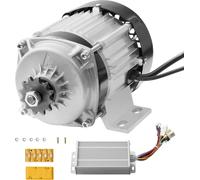 VEVOR Kit Motore Elettrico Brushless DC da 500 W Motore da 48 V a 2700 giri/min con Regolatore di Velocità Aggiornato, Funzionamento Silenzioso Affidabile per Go-Kart, Bici Elettriche, Moto, Scooter