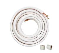 VEVOR 50FT Mini Split Line Set, tubi in rame con diametro esterno da 1/4" e 1/2", per aria condizionata, refrigerante o pompa di riscaldamento e HVAC con strisce di avvolgimento.