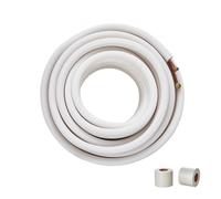 VEVOR 50FT Mini Split Line Set, tubi in rame diametro esterno 1/4" e 3/8" e isolamento a triplo strato, per aria condizionata, refrigerante o pompa HVAC con strisce di avvolgimento