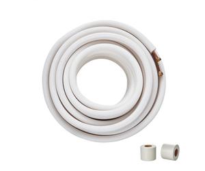 VEVOR 50FT Mini Split Line Set, tubi in rame diametro esterno 1/4" e 3/8" e isolamento a triplo strato, per aria condizionata, refrigerante o pompa HVAC con strisce di avvolgimento