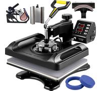 VEVOR 6 in 1 Macchina Digitale Intelligente per Pressa a Caldo 29 x 38 cm Nera