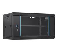 VEVOR 6U Custodia per armadio rack per server di rete con montaggio a parete Serratura per porta profonda 39,4 cm