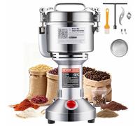 VEVOR 750g Mulino Elettrico per Cereali, Macina Spezie Commerciale Alta Velocità 2000 W, Macchina Polverizzazione in Acciaio Inox, per Cereali Secchi, Spezie, Caffè, Mais, Pepe, Tipo Oscillante