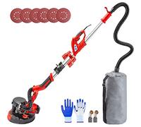 Mophorn VEVOR 850 W Levigatrice a Muro, Lucidatrice per Lavori a Secco, Levigatrice Telescopica per Pareti e Soffitti, Levigatrice a Giraffa, Ideale per Levigare Soffitti e Pareti, Rosso
