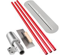 VEVOR 900x200mm Frattone Acciaio di Cemento, Cazzuola Galleggiante per Cemento con Staffa Galleggiante Regolabile e Flessibile, Kit Completa Frattazzo da Mura Pavimento Sbucciatura Stucco