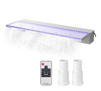 VEVOR 92 x 8 x 21 cmCascata da Laghetto in Materiale Acrilico, Set da Cascata e Ruscello, Cavo di Alimentazione da 8 m, per Muro del Giardino, Parete Gabione Fontana da Stagno