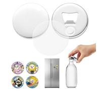VEVOR Accessori Creazione Bottoni Magnetici 50 Set Componenti da 58 mm, Materiali da Consumo con Retro Magnetico e Apribottiglie, con Gusci in Metallo Pellicole e Fogli Carta Circolare, per Fai Da Te