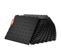 VEVOR Accessori per Pavimento Garage 305 x 305 x 13,4 mm Set di 25 Piastre per Pavimento Industriale Struttura Antiscivolo su entrambi i lati per Garage Scantinati Officine di Riparazione Nero