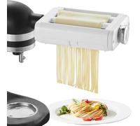 VEVOR Accessorio Rullo per Sfogliatrice di Pasta Adatto per Impastatrice, Rullo di Tagliapasta Acciaio Inox 3-in-1 Compatibile per Robot da Cucina Spessore Regolabile 8 Livelli