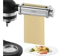 VEVOR Accessorio Rullo per Sfogliatrice di Pasta Adatto per Impastatrice, Rullo per Tagliapasta in Acciaio Inox Compatibile per Robot da Cucina Spessore Regolabile Larghezza 14cm