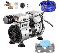 VEVOR Aeratore per laghetto, Kit Sistema di aerazione del Lago 550 W 5,2 CFM per laghetto 1 acro, profondità 50 Piedi con compressore d'Aria, Tubo 100 Piedi, Diffusore da 10" per circolazione