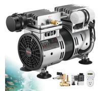 VEVOR Aeratore per Laghetto, Potenza 550 W 8,83 CMH per Lago Kit di Aerazione per Laghetto Include Compressore Timer Valvole, Compressore d'Aria per Circolazione dell'Ossigeno in Acque Profonde