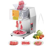 VEVOR Affettatrice Elettrica 330 x 220 x 436 mm Affettatrice Commerciale in Acciaio Inox, 850 W 250 kg all'Ora, Macchina per Tagliare Carne Commerciale, Spessore 5 mm per Ristorante Supermercato
