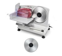 VEVOR Affettatrice Elettrica per Carne Congelata per Casa da 150 W con Lama da 17 cm, Affettatrice con Spessore Regolabile da 0 a 15 mm, per Carne Congelata, Prosciutto, Bistecca di Prima Qualità