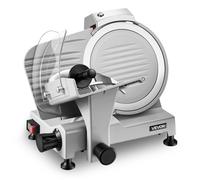 VEVOR Affettatrice Elettrica da Banco, Macchina Affettatrice per Prosciutto Carne Spessore di Taglio Regolabile 0-12 mm, Taglierina per Pane Formaggio Carne Salsicce Lama in Acciaio al Carbonio