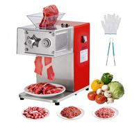 VEVOR Affettatrice per Carne Potenza 850 W, Affettatrice 48 Lame per Verdure Morbide Carne Disossata Spessore di Taglio da 3,5 mm, Cucina Ristorante Supermercato Portata 250 kg/h 353 x 215 x 415 mm