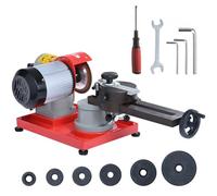 VEVOR Affilatrice Set di Lame per Seghe Circolari 370 W, Affilalame ad Angolo Rotativo 3600 giri/min 6 Centri Mola da 125 mm, Macchina Affilatura per Lame con Punta in Metallo, Affilalama per Seghe