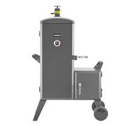 VEVOR Affumicatore Offset a Carbone per Barbecue in Acciaio Resistente con Focolare Laterale, con 6 Griglie Regolabili, Termometro e Prese d'Aria per Cucinare in Giardino o in Terrazza