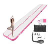 VEVOR Air Track Tappetino Ginnastica Artistica 3m/4m/5m/6m, Spessore 10cm con Pompa Elettrica, Tappetino da Ginnastica Gonfiabile per Yoga/Casa/Formazione/Cheerleader