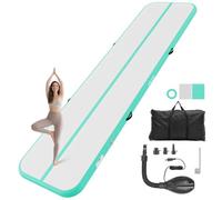 VEVOR Air Track Tappetino Ginnastica Artistica 3m/4m/5m/6m, Spessore 10cm con Pompa Elettrica, Tappetino da Ginnastica Gonfiabile per Yoga/Casa/Formazione/Cheerleader