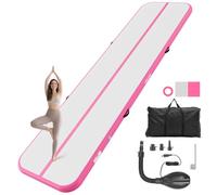 VEVOR Air Track Tappetino Ginnastica Artistica 3m/4m/5m/6m, Spessore 10cm con Pompa Elettrica, Tappetino da Ginnastica Gonfiabile per Yoga/Casa/Formazione/Cheerleader
