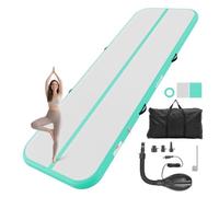 VEVOR Air Track Tappetino Ginnastica Artistica 3m/4m/5m/6m, Spessore 10cm con Pompa Elettrica, Tappetino da Ginnastica Gonfiabile per Yoga/Casa/Formazione/Cheerleader