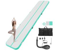 VEVOR Air Track Tappetino Ginnastica Artistica 3m/4m/5m/6m, Spessore 10cm con Pompa Elettrica, Tappetino da Ginnastica Gonfiabile per Yoga/Casa/Formazione/Cheerleader