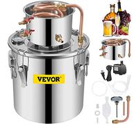 VEVOR Kit di Distillatore Alambicco in Acciaio Inox Rame Puro Materiale per Uso Alimentare Capienza del Serbatoio 11,4L, Kit Distillatore 25 x 25 cm per Liquore Acqua Distillata Vino con Pompa d'Acqua