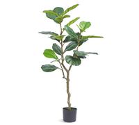 VEVOR Albero Artificiale Foglie di Fico Pianta Finta Realistica 121 cm con Vaso