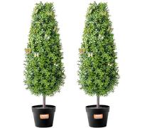 VEVOR Bosso Artificiale Topiaria Albero Pianta Finta Decorazione 91,4 cm 2 Pezzi