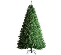 VEVOR Albero di Natale, Albero Natale Artificiale Preilluminato 2,28 m, Albero con Decorazioni Natalizie Complete con 550 Luci LED Bianche Calde, 1346 Punte di Rami, Base in Metallo per Decorazioni